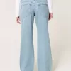 Low-Rise Ripped Light Wash Baggy Jeans