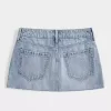 Low-Rise Star Embroidered Denim Mini Skort