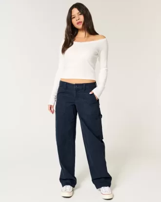 Low-Rise Tapered Baggy Carpenter Pants