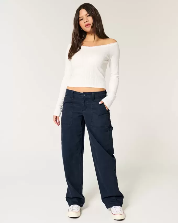 Low-Rise Tapered Baggy Carpenter Pants