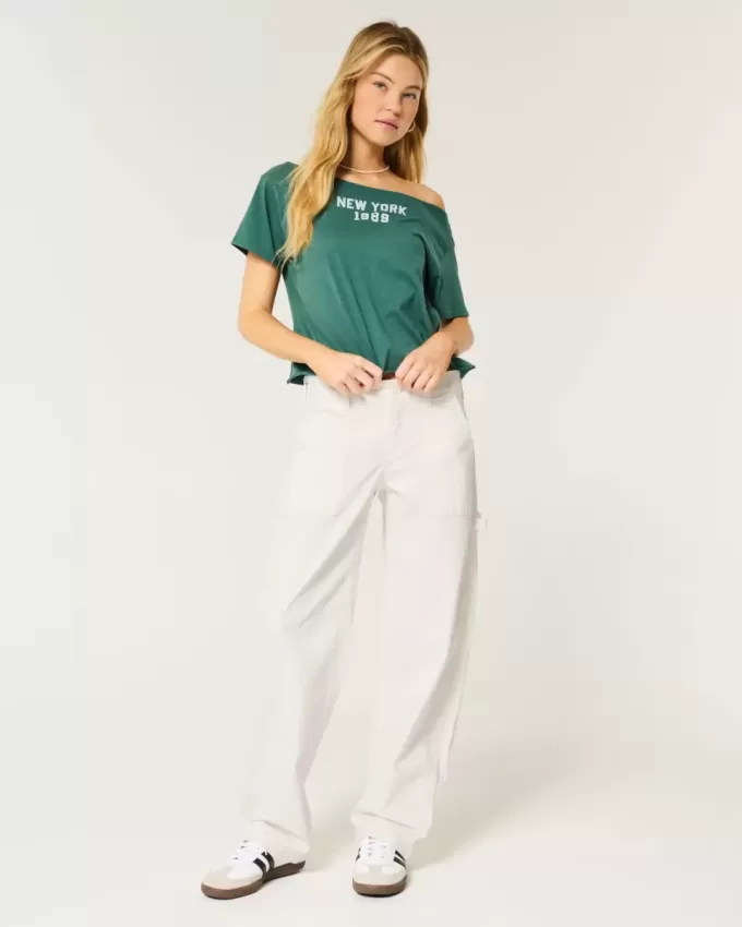 Low-Rise Tapered Baggy Carpenter Pants