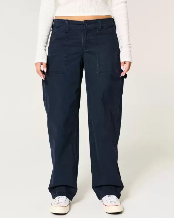 Low-Rise Tapered Baggy Carpenter Pants