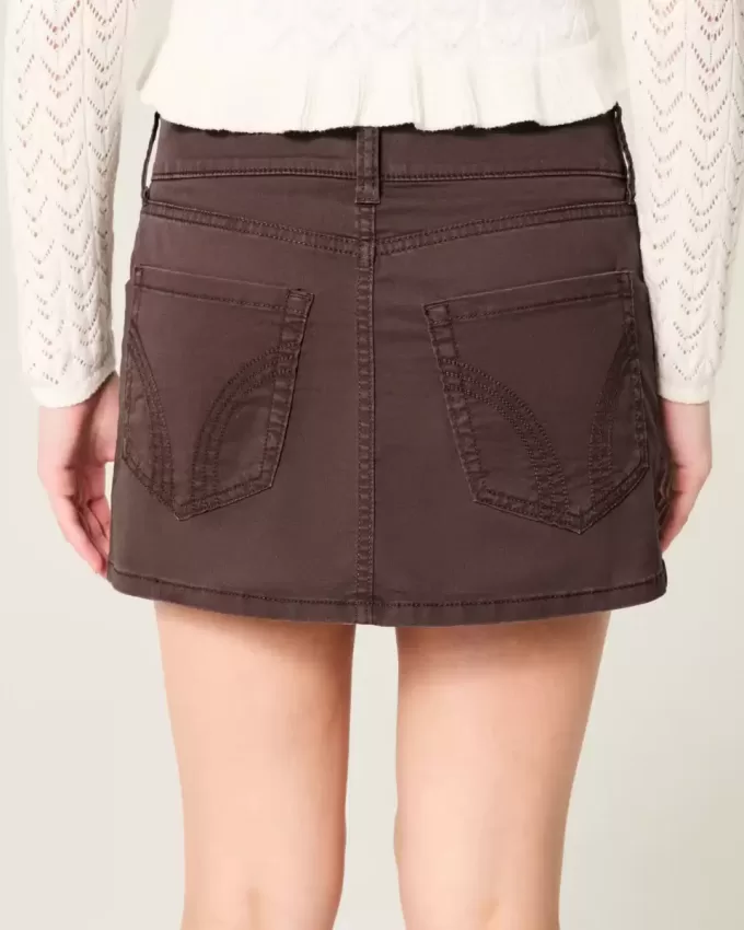 Low-Rise Twill Mini Skort