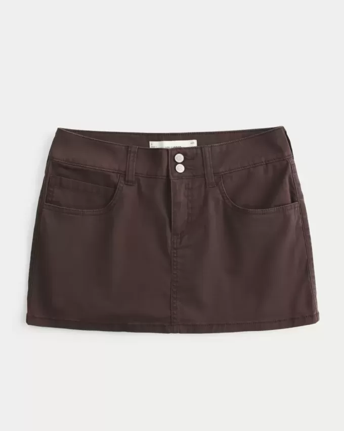 Low-Rise Twill Mini Skort