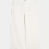 Low-Rise White Baggy Jeans