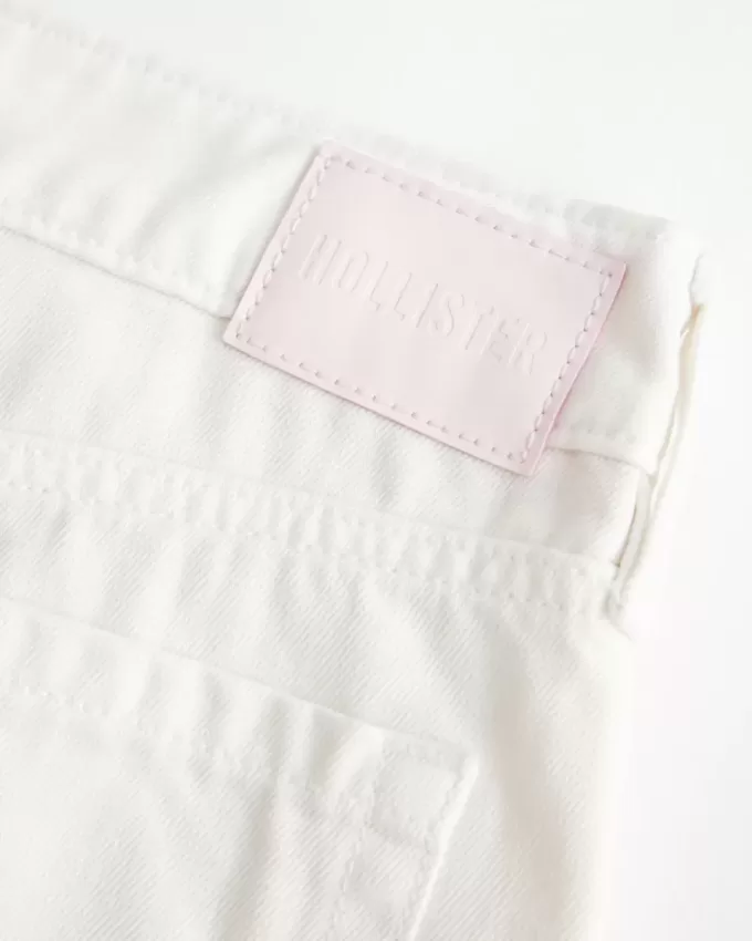 Low-Rise White Baggy Jeans