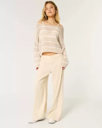 Low-Rise Wide-Leg Pants