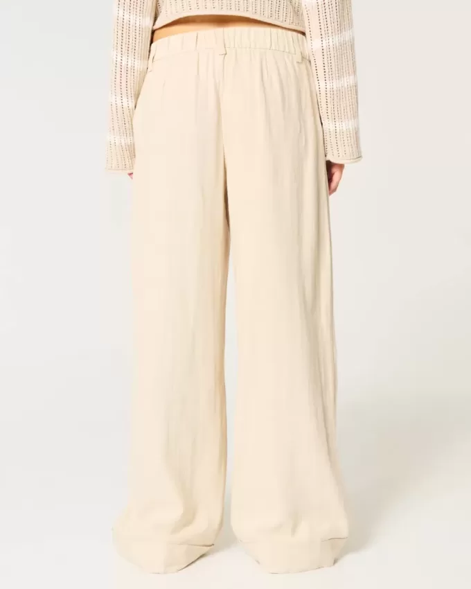Low-Rise Wide-Leg Pants