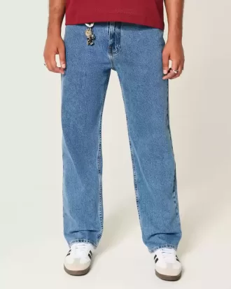 Medium Wash Baggy Jeans