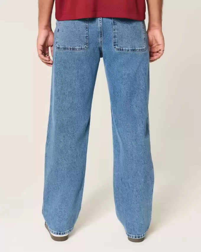 Medium Wash Baggy Jeans