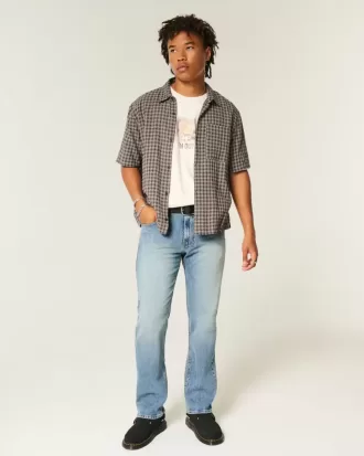 Medium Wash Straight Jeans