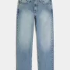 Medium Wash Straight Jeans
