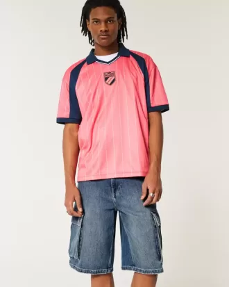 Medium Wash Super Baggy Denim Cargo Shorts