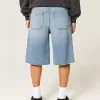 Medium Wash Super Baggy Denim Shorts