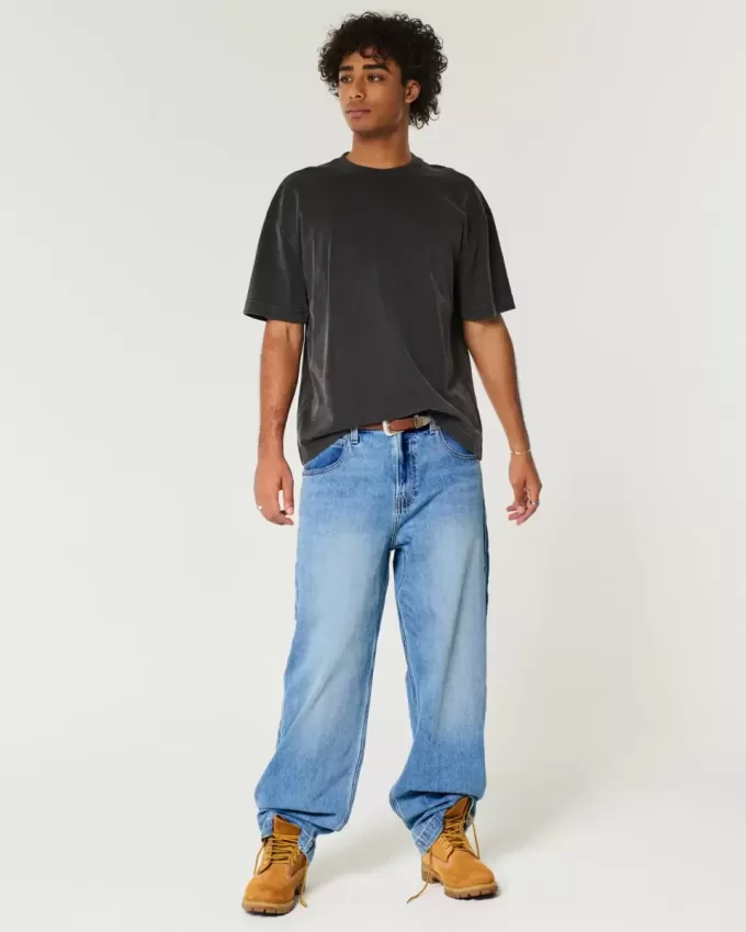 Medium Wash Super Baggy Jeans