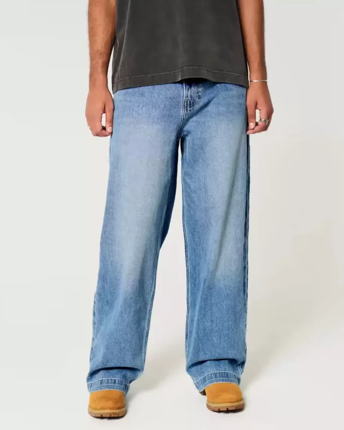 Medium Wash Super Baggy Jeans
