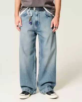 Medium Wash Super Baggy Jeans
