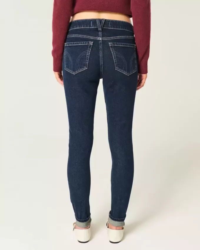 Mid-Rise Dark Wash Skinny Jeans