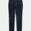 Mid-Rise Dark Wash Skinny Jeans