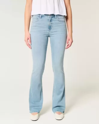 Mid-Rise Light Wash Bootcut Jeans