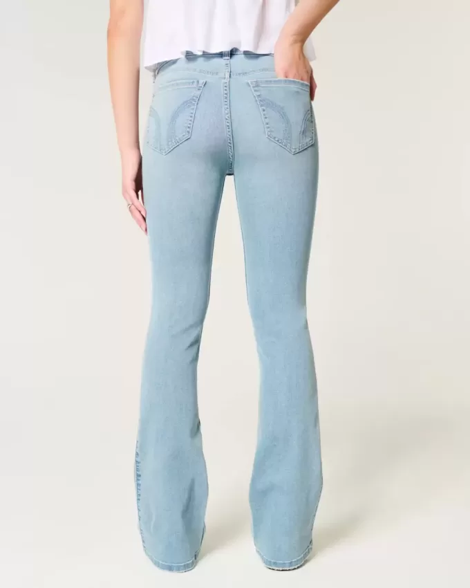 Mid-Rise Light Wash Bootcut Jeans