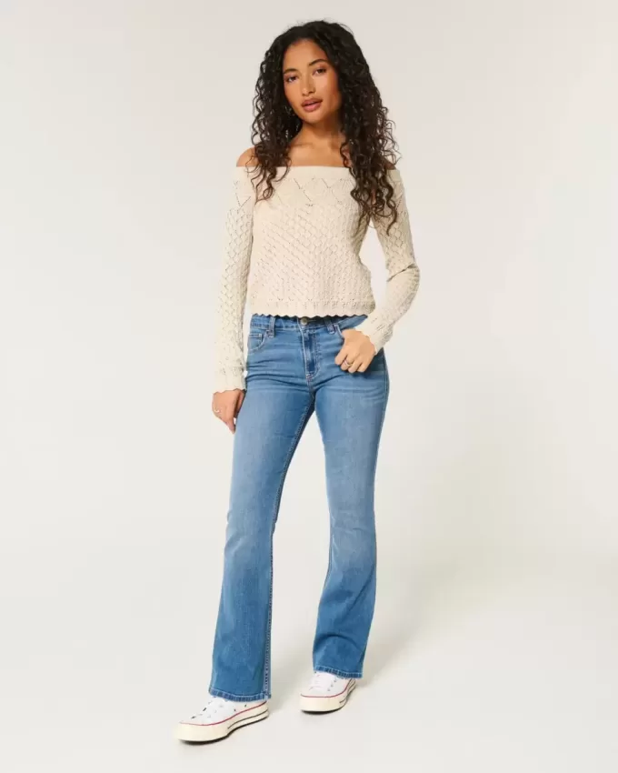 Mid-Rise Medium Wash Bootcut Jeans
