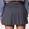Mid-Rise Pleated Mini Skort