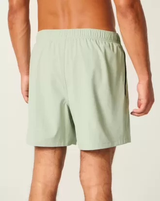 Mid-Thigh Embroidered Volley Swim Trunks