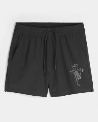 Mid-Thigh Graphic Active Shorts