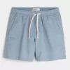 Mid-Thigh Linen-Blend Pull-On Shorts