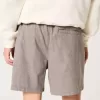 Mid-Thigh Linen-Blend Pull-On Shorts