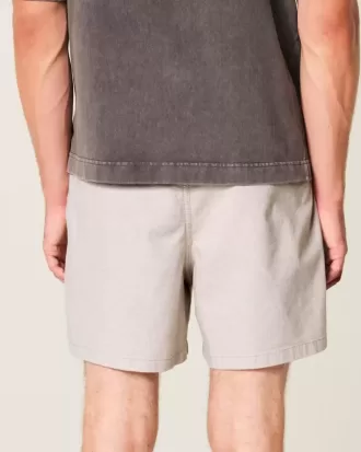 Mid-Thigh Linen-Blend Shorts
