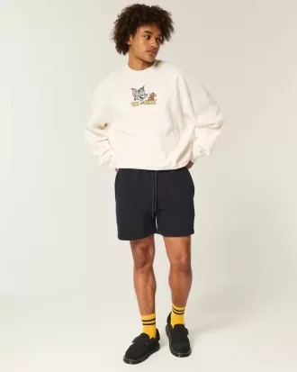 Mid-Thigh Loose Fleece Shorts