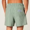 Mid-Thigh Seersucker Volley Swim Shorts