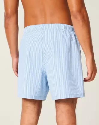 Mid-Thigh Seersucker Volley Swim Shorts