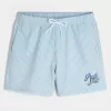 Mid-Thigh Seersucker Volley Swim Shorts