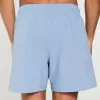 Mid-Thigh Seersucker Volley Swim Trunks