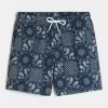 Mid-Thigh Seersucker Volley Swim Trunks
