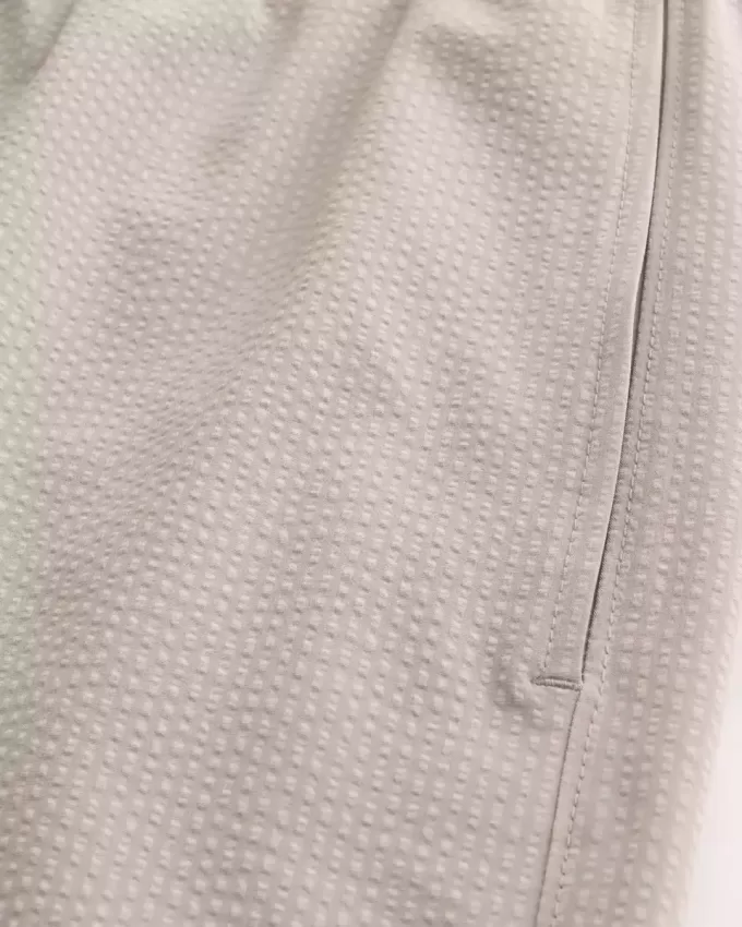 Mid-Thigh Seersucker Volley Swim Trunks