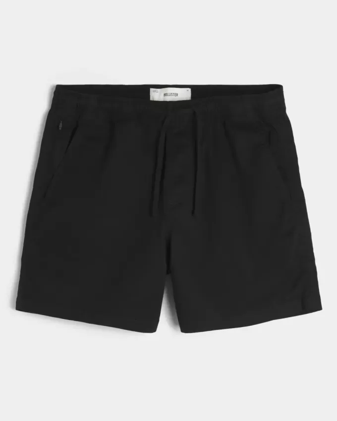 Mid-Thigh Twill Pull-On Shorts