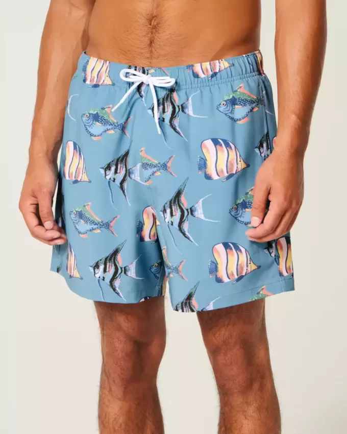 Mid-Thigh Volley Swim Trunks