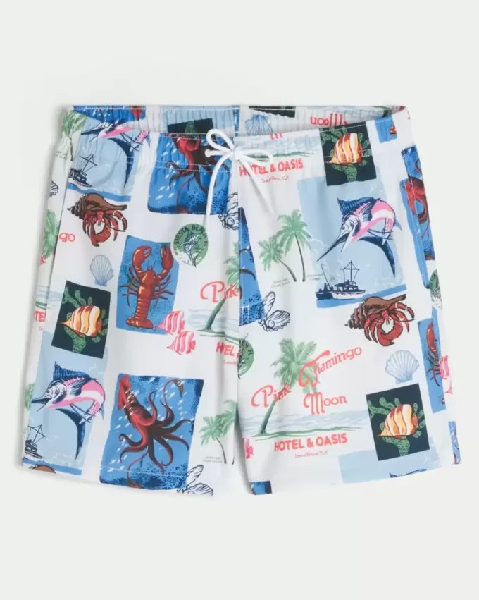 Mid-Thigh Volley Swim Trunks