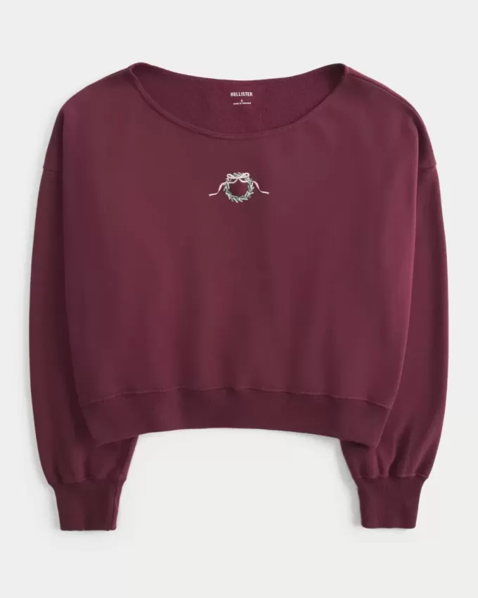 Mini Wreath Graphic Sweatshirt