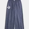 Number Graphic Baggy Flannel Pants
