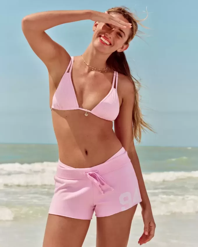 Number Graphic Mini Fleece Shorts