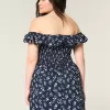 Off-the-Shoulder A-Line Ruffle Mini Dress