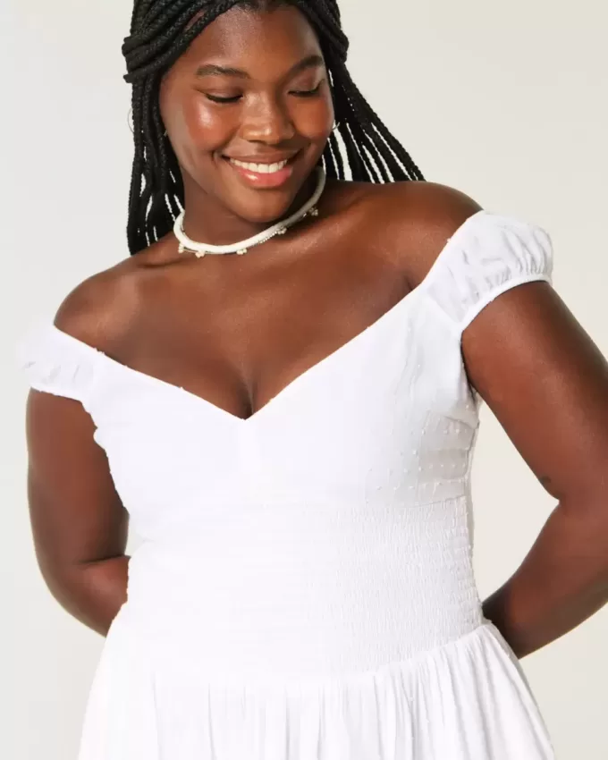 Off-the-Shoulder Asymmetrical Hem Mini Dress