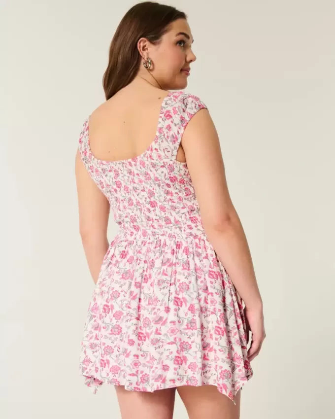 Off-the-Shoulder Asymmetrical Hem Mini Dress