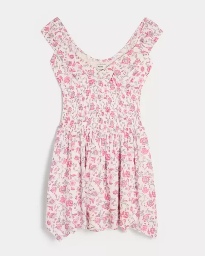 Off-the-Shoulder Asymmetrical Hem Mini Dress