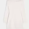 Off-the-Shoulder Skater Sweater Dress